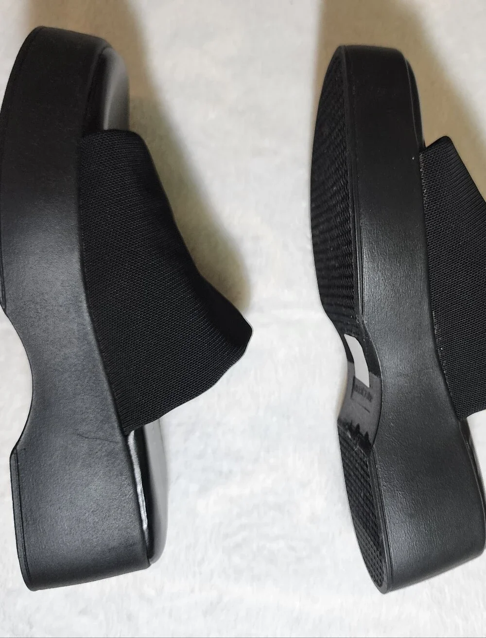 Sincerely Jules Happy Platform Slide Sandals Black Size 9 Y2K Chunky NWOT